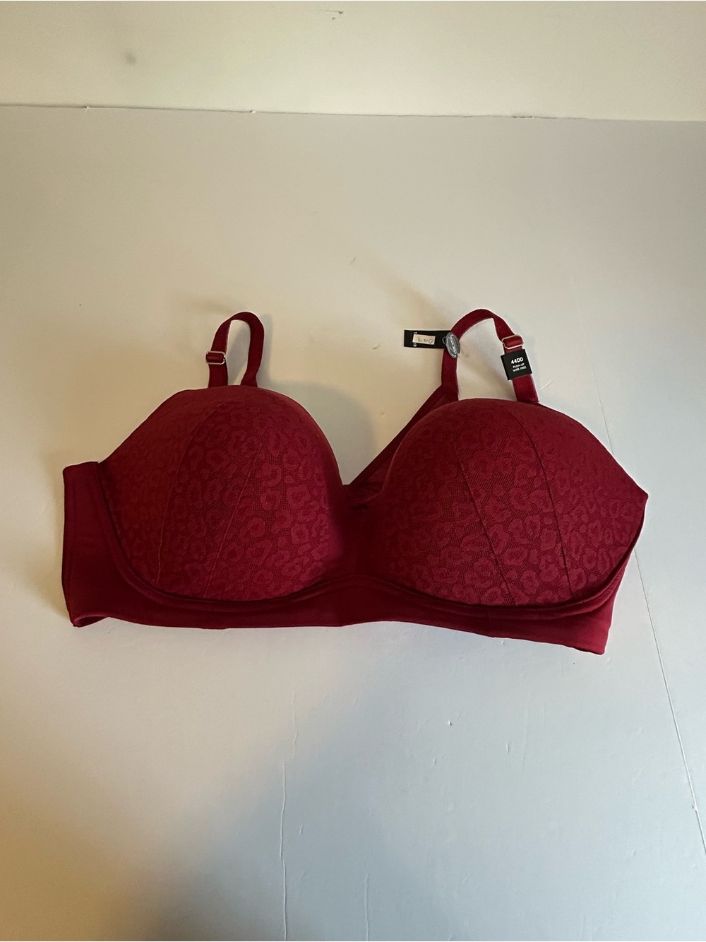 NWT torrid Wine Red Leopard Jacquard Molded Push-Up Bra